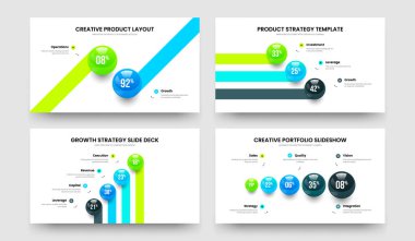 İş Tanıtımı: İki Üç Dört Beş Adım Diyagram Kaydırak Tasarım Vektörü Çizimi Paketi. En Düşük Görüş 2345 Element Bilgisel Sunum Düzeni.