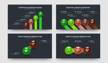 Renkli Rapor Dört Beş İki Üç Basamaklı Slayt Gösterisi Şablon Resimleri Ayarlandı. Proje Büyümesi 4523 Seçenek Diyagramı Slayt Tasarımı Paketi.