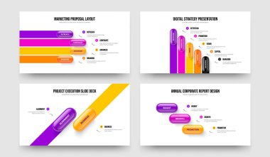 Satış Analizi Dört Beş İki Üç Adım Diyagramı Sunum Tasarım Vektör Çizimi. Profesyonel Performans 4523 Element Bilgi Çerçeve Şablonu Koleksiyonu.