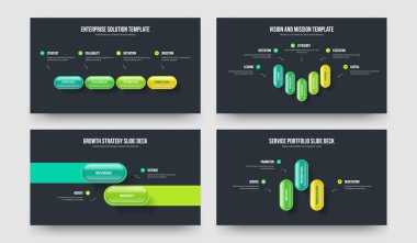 Proje Genel Görünümü 4523 Seçenek Diyagramı Şablon Ayarları. Profesyonel İnceleme 4-5-2-3 Element Bilgi Sunumu Vektör İllüstrasyon Koleksiyonu.