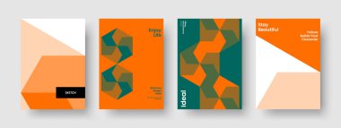 Modern Kitap Kapağı Tasarımı. Yaratıcı Flyer Düzeni. İzole edilmiş Arkaplan Şablonu. Rapor verin. Broşür. Poster. İş sunumu. Pankart. Reklamcılık. Katalog. Marka Kimliği. Broşür. Dergi