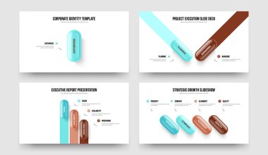 Atılgan Kampanyası 1234 Seçenek Tanıtım Tasarım Seti. Görsel Analiz 1-2-3-4 Element Diyagramı Çerçeve Düzeni Vektör Çizim Paketi.