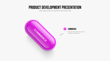 Hizmet İnovasyonu Bir Adım Bilgi Kaydırma Planı. İş Görselleştirme 1 Element Diyagram Tasarımı. Pazarlama Gözden Geçirmesi Sunum Şablonu Vektör İllüstrasyonu.