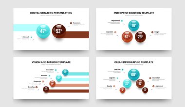 Bilim Kampanyası 2345 Element Diyagramı Sunum Tasarımı Seti. Zarif Plan 2-3-4-5 Adım Kaydırma Planı Vektör Resimleri Koleksiyonu.