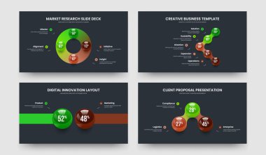 Proje Portföyü 4523 Adım Bilgi Şablonu Ayarlandı. Modern Planlama Dört Beş İki Üç Element Grafik Kaydırma Düzeni Vektör Çizim Paketi.