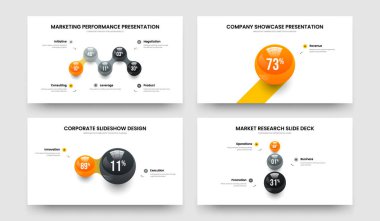 Reklam Geliştirme 5123 Element Grafik Slayt Şablonu Koleksiyonu. Pazarlama Çözümü Beş Bir İki Üç Adım Bilgi Çerçeve Düzenleme Vektör İllüstrasyon Paketi.