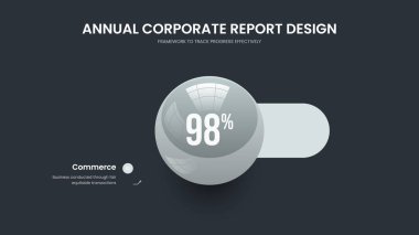 Renkli Fırlatma Bir Seçenek Slayt Gösterisi Yerleşimi. Minimum Çözüm 1 Element Grafik Çerçeve Tasarımı. Dijital Performans Kaydırma Şablonu Vektör İllüstrasyonu.