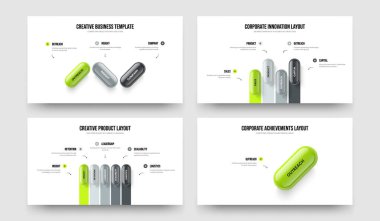 Şirket Öngörüsü 3451 Seçenek Çerçeve Düzeni Paketi. Satışlar Görselleştirme 3, 4, 5, 1, Element Slayt Gösterisi Şablon Vektör İllüzyonu Ayarları.