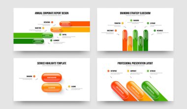 İş Gösterisi 4523 Element Bilgi Çerçeve Düzenleme Seti. Pazarlama Analizi 4-5-2-3 Seçenek Diyagramı Sunum Tasarım Vektörü Çizim Paketi.