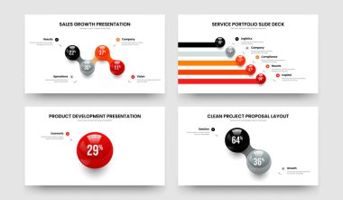 Satışlar Genel Bakış 4512 Element Grafik Sunum Yerleşimi Koleksiyonu. Dijital Görselleştirme Dört Beş Bir İki Adım Slayt Gösterisi Şablon Resimleri Paketi.