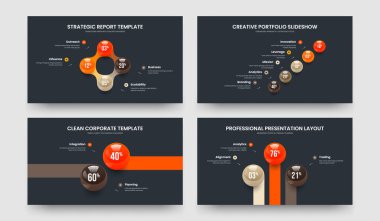 Bilim Çözümü 4-5-2-3 Seçenek Çizelgesi Kaydırma Şablonu Resmetme Koleksiyonu. Şirket Geliştirme 4523 Element Diyagramı Sunum Tasarımı.