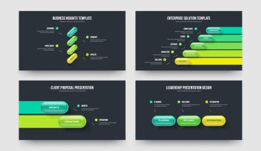 Product Introduction Four Five Two Three Option Infographic Frame Design Vector Illustration Set. Company Review 4 5 2 3 Element Diagram Presentation Template Bundle.