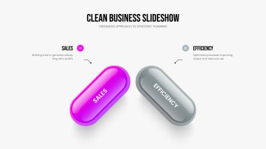 Yaratıcı Büyüme Sunum Düzeni Vektör İllüstrasyonu. Danışmanlık Geliştirme İki Element Bilgi Çerçeve Tasarımı. Görsel Performans 2 Adım Diyagram Kaydırma Şablonu.