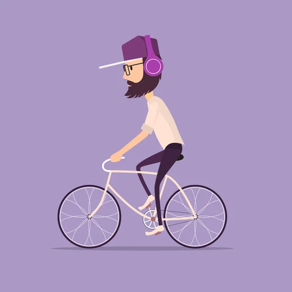 Hipster bearded man — Stock Vector