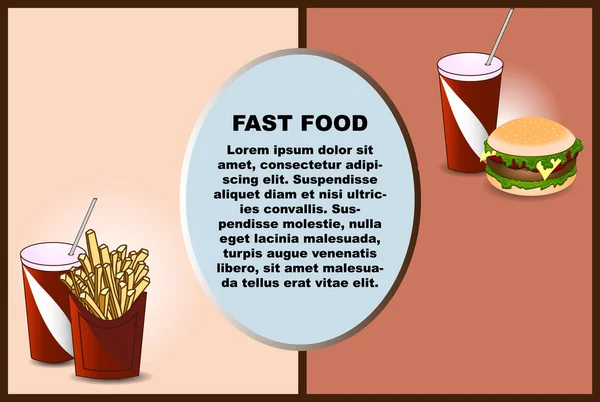 Bir fast food menü