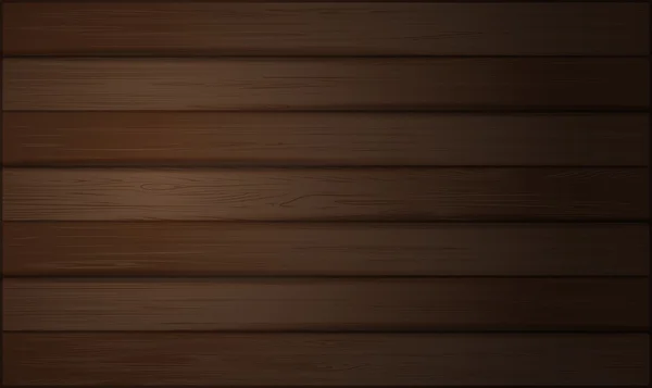 Horizontal plank brown wood texture. Vector background — Stock Vector