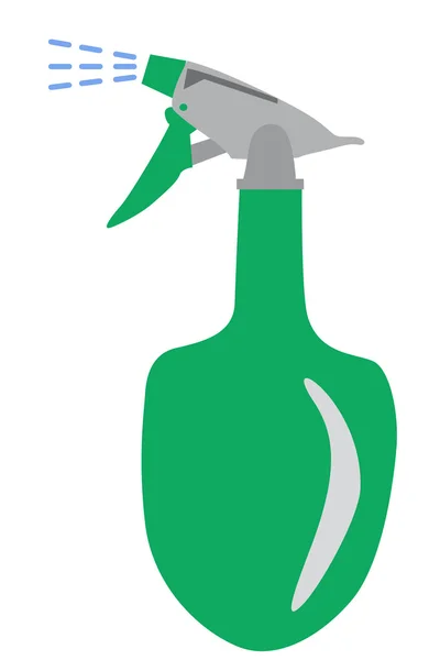 Aspersor de agua verde aislado sobre fondo blanco, vector — Vector de stock