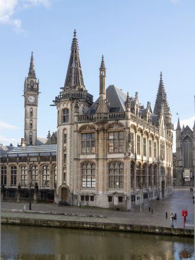 Aziz Nikolaos Kilisesi ve çan kulesi Ghent, Belçika