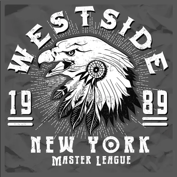 Batı Yakası New York Master League işareti — Stok Vektör