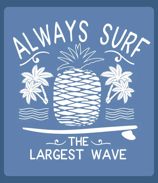 Badge de surf d'été et élément design — Image vectorielle