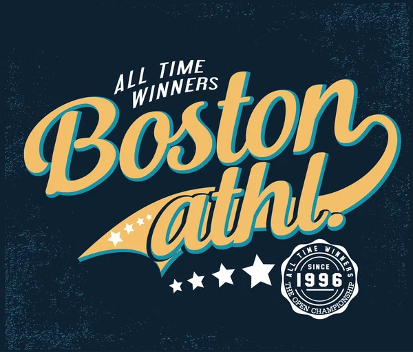 Ganadores de todos los tiempos Boston Atletismo — Vector de stock