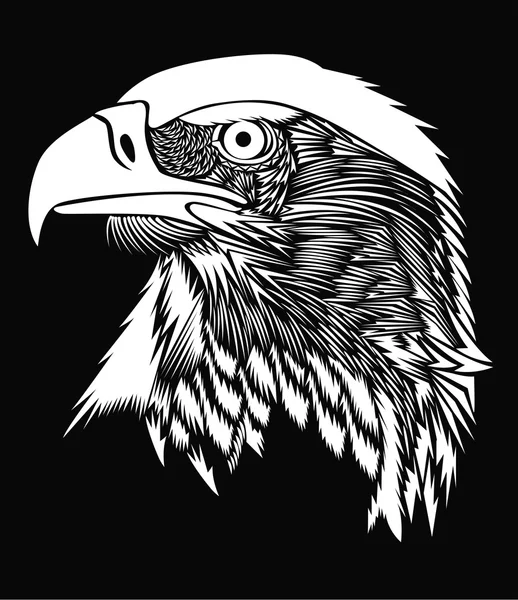 Águila calva, impresión en camisetas, elemento de tatuaje — Vector de stock