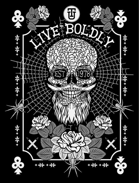 Skull and roses sketch