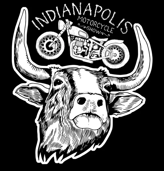 Indianapolis motorcykel Show. — Stock vektor