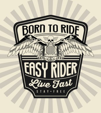 Motosiklet tipografi, t-shirt grafik