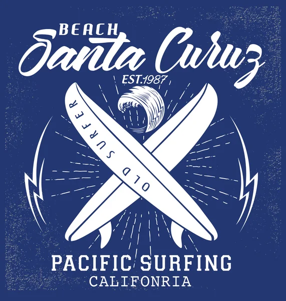 Surf typografii, t-shirt grafiki — Wektor stockowy