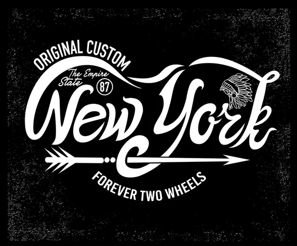 Motorcycle vintage graphics Emblem — Stock Vector