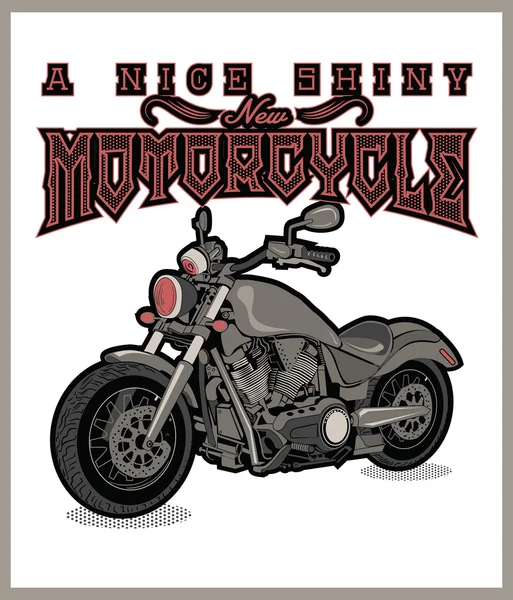 Motocyclettes et typographie pour l'habillement — Image vectorielle