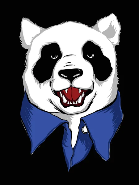 Aranyos vonzó panda arc — Stock Vector