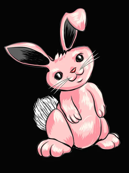 Lindo conejo rosa — Archivo Imágenes Vectoriales
