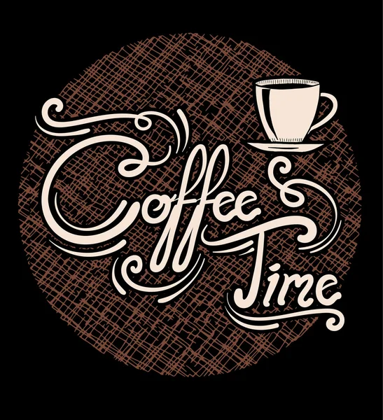 "Coffee time "Hipster Vintage Stylized — стоковый вектор