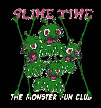 Şehirdeki bir canavarın vektör çizimi