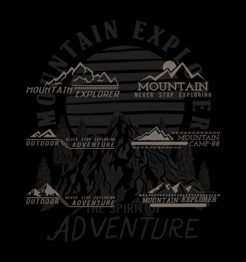 Ulusal parktaki bir yürüyüş setinin vektör çizimi