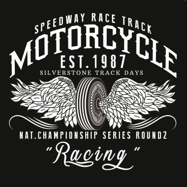 Tipografi yarış motosiklet