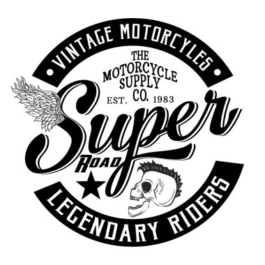 Vintage motosiklet grafiği