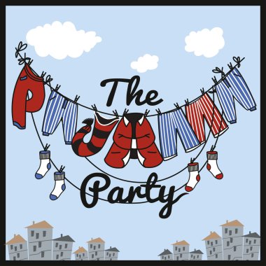 Pijama partisi illüstrasyon.