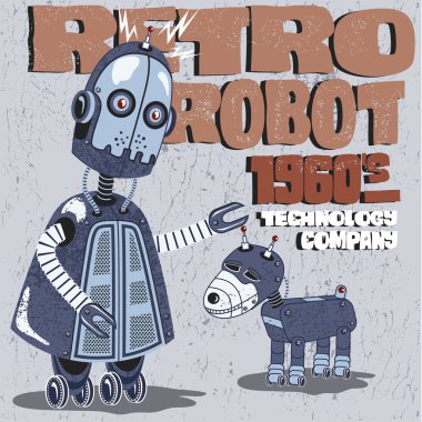 Robot ve robot köpek arkadaş