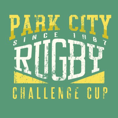 Rugby, spor T-shirt baskı