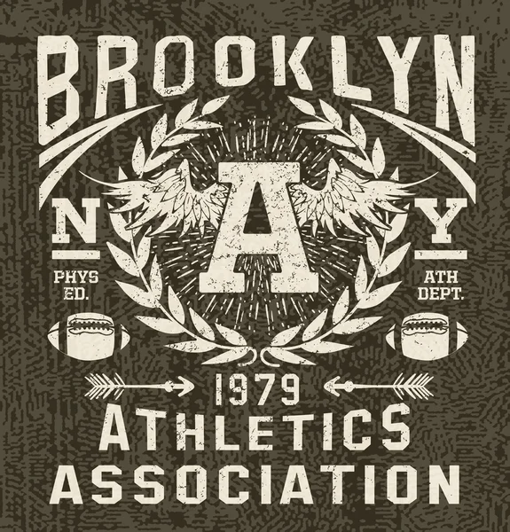 Brooklyn, plakat des Leichtathletik-Verbandes — Stockvektor