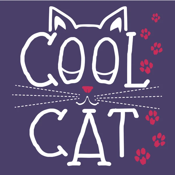 Drôle de chat cool — Image vectorielle