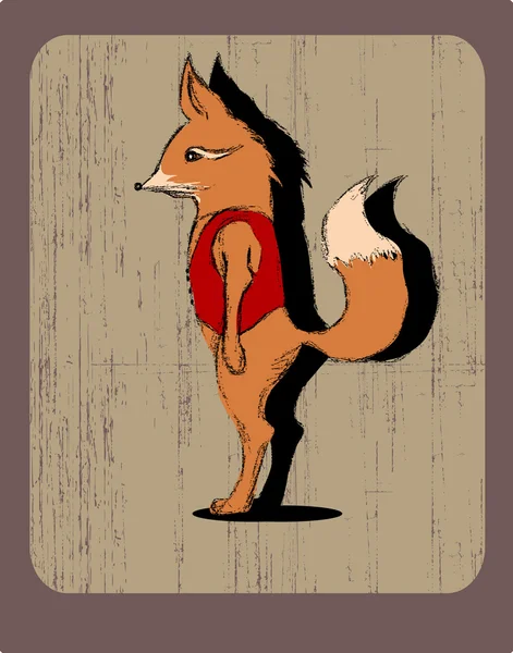 Söta tecknade fox. — Stock vektor