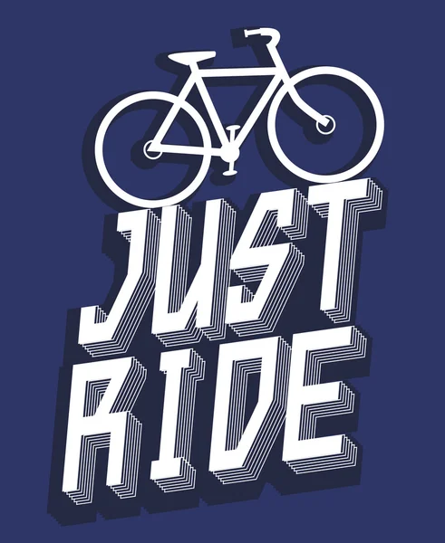 Il suffit de monter signe avec vélo — Image vectorielle