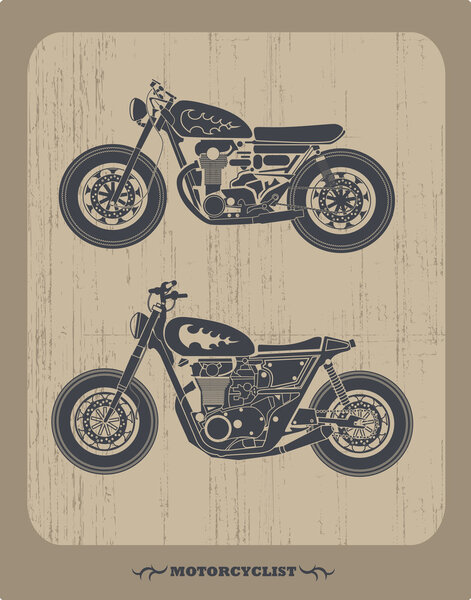 Set of Vintage Motorcycles