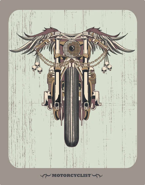 Vintage motosiklet illüstrasyon — Stok Vektör