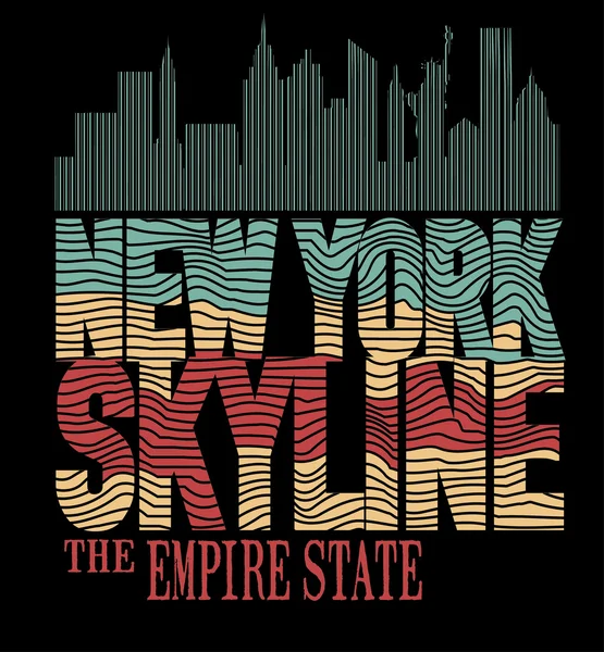 New York skyline and typography Stock Vector