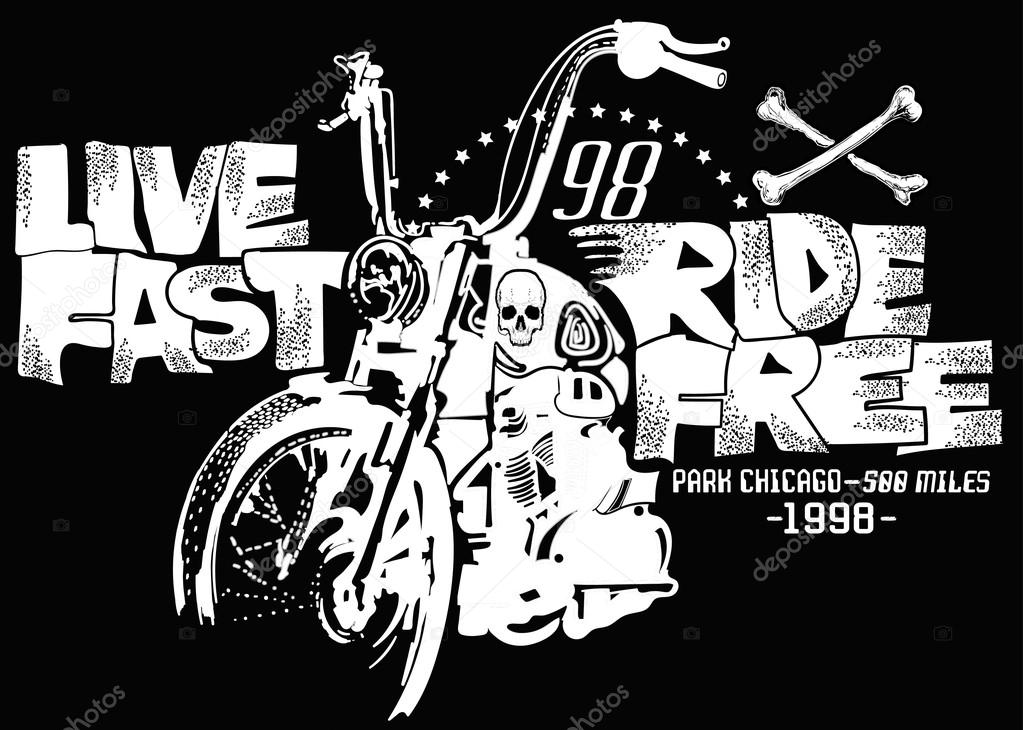 Vintage Motorcycle Printing for clothing